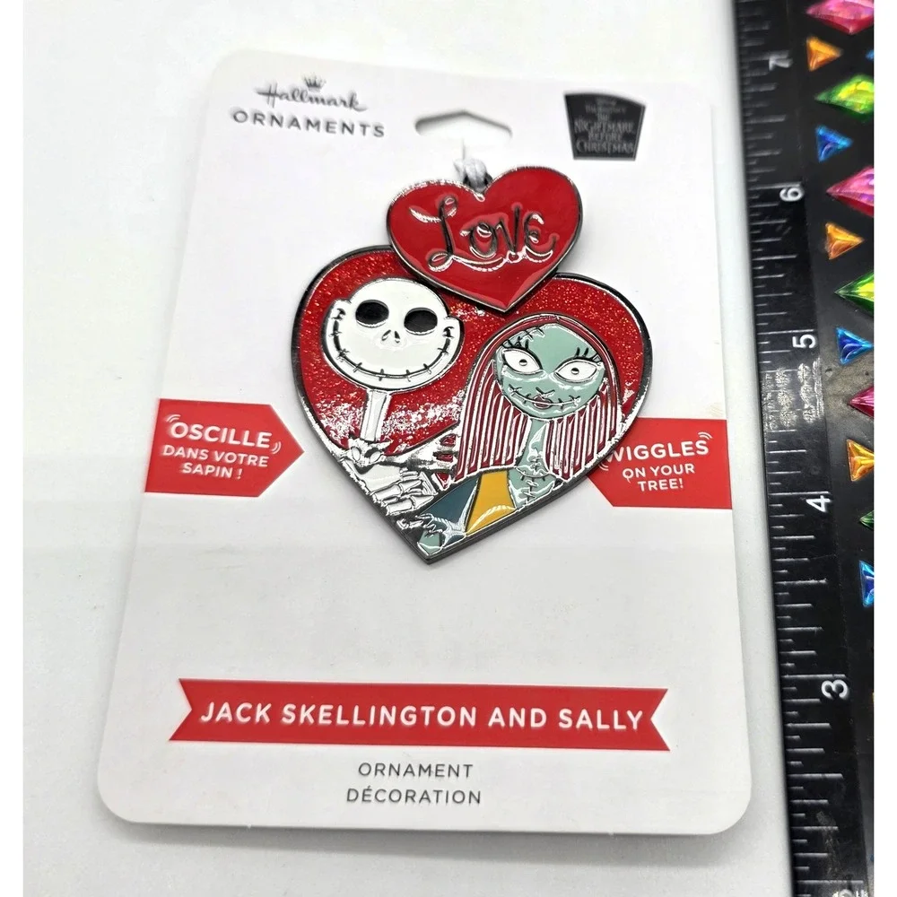 Hallmark Jack Skellington Sally‎ Metal Heart Ornament Nightmare Before Christmas